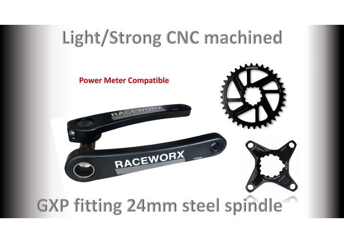 CRANK SET Mountain Bike 175mm, 24mm Spindle