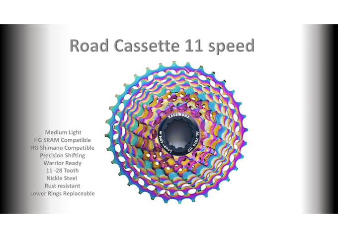 11s 11-28t Cassette Clusters Oil Slick - HG - (For Recreational Use)