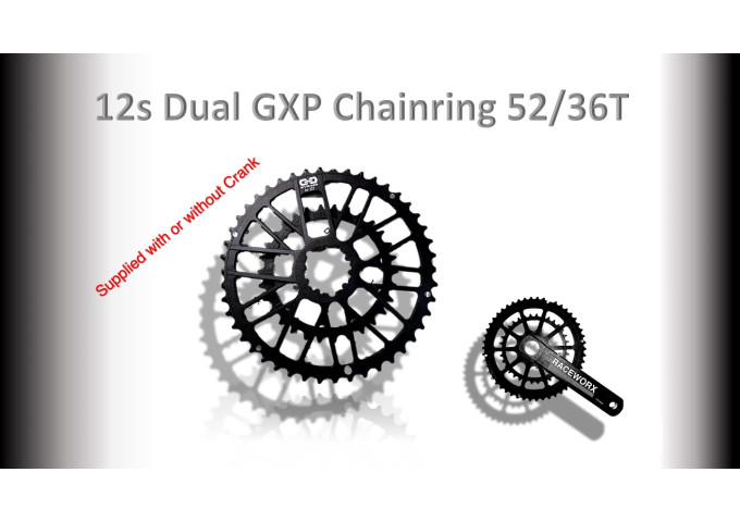 ROAD (52/36T) GXP 10/11/12s Black RACEWORX Set