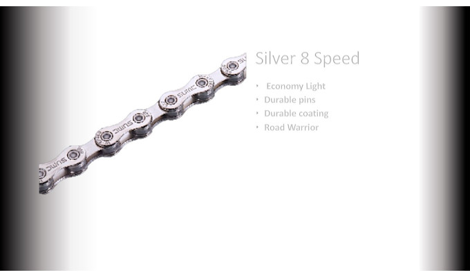 8s CHAIN 116 LINKS (SX8) Silver