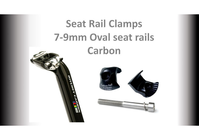 SEAT Rail Clamps 7-9mm oval Carbon Seat Rails