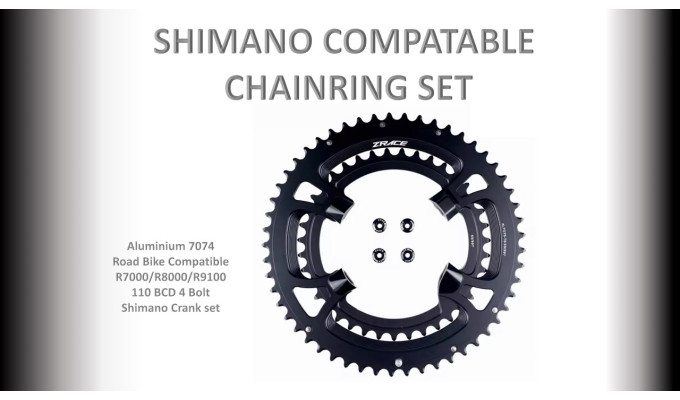 ROAD (50/34T) 110BCD 4 Bolt (Shimano R7000/R8000/R9100) Set 