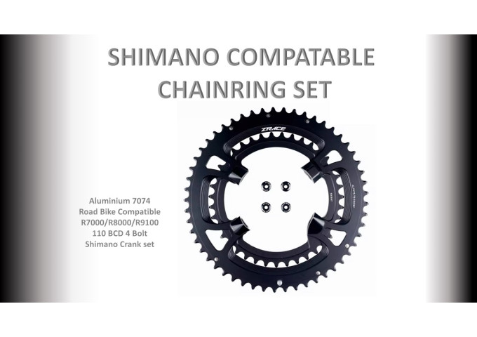 ROAD (50/34T) 110BCD 4 Bolt (Shimano R7000/R8000/R9100) Set 