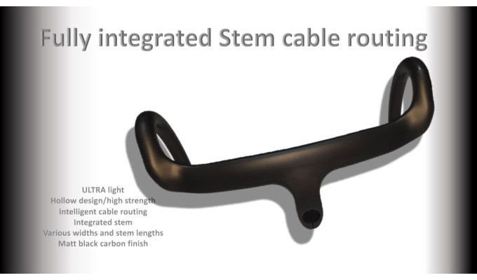 HANDLE BARs Carbon - (Cable through Stem Intergration) 420 Width x 100mm Reach